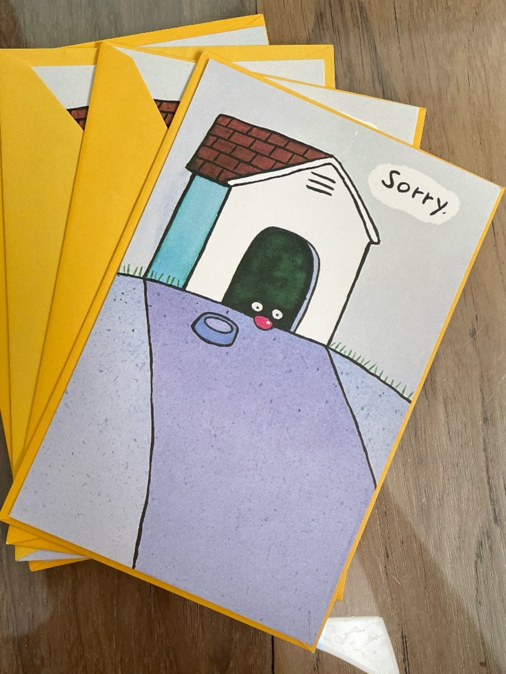 Set of 4 Apology Greeting Cards